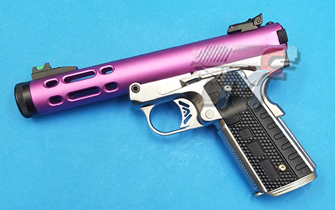 WE Galaxy 1911 GBB Airsoft (Purple Slide / Silver Frame) - Click Image to Close